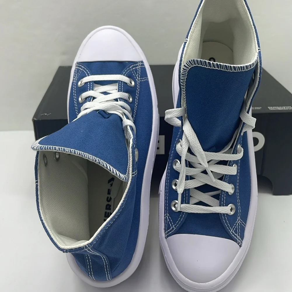 Converse WMNS High-Top Platform Sneakers A09395C CTAS MOVE HI ARMOR BLUE/WHITE
